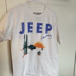 Jeep Kids White and Blue Adventure T-Shirt